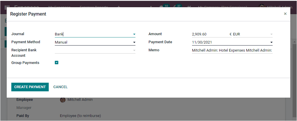 odoo 15 Expenses