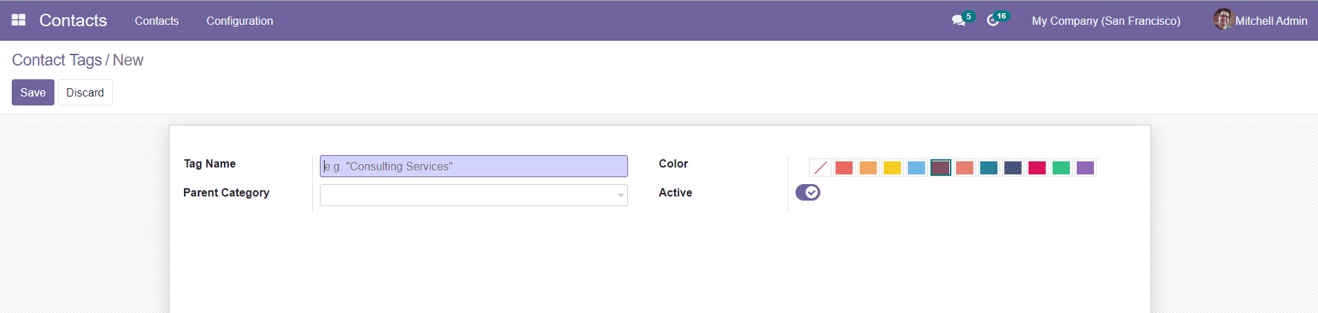 Odoo 15 Contacts